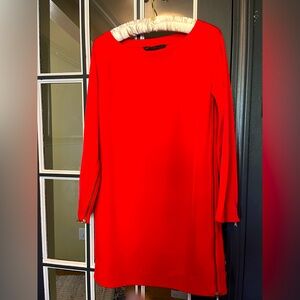 Marc By Marc Jacobs Vibrant Red Long Sleeve Dress